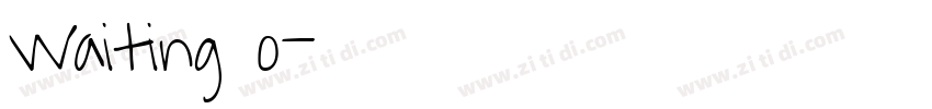 Waiting o字体转换